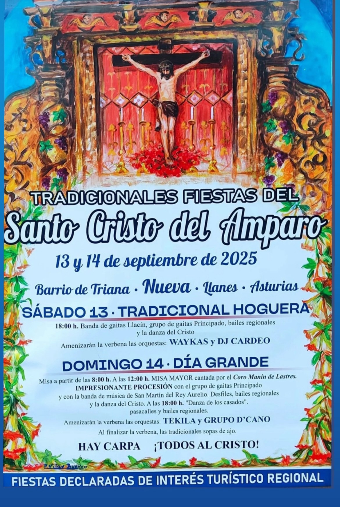 Fiesta del Santo Cristo del Amparo en Nueva de Llanes 2025